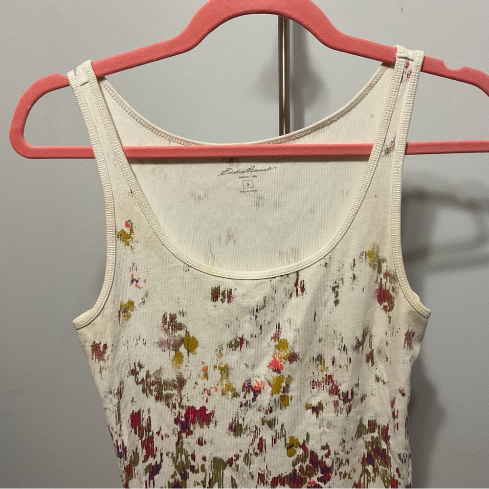 Eddie Bauer Cream Tank Top Size S - Picture 3 of 4